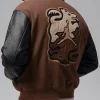Men's Jordan Flight Día de Muertos Brown and Black Varsity Jacket
