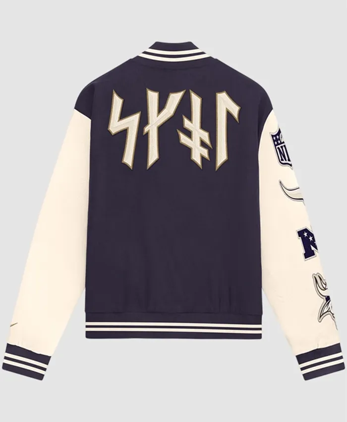 Men’s Minnesota Vikings Rivalries Collection Nike Purple 2026 Varsity Jacket