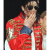 Michael Jackson Retro Red Satin Military Style Jacket On Sale