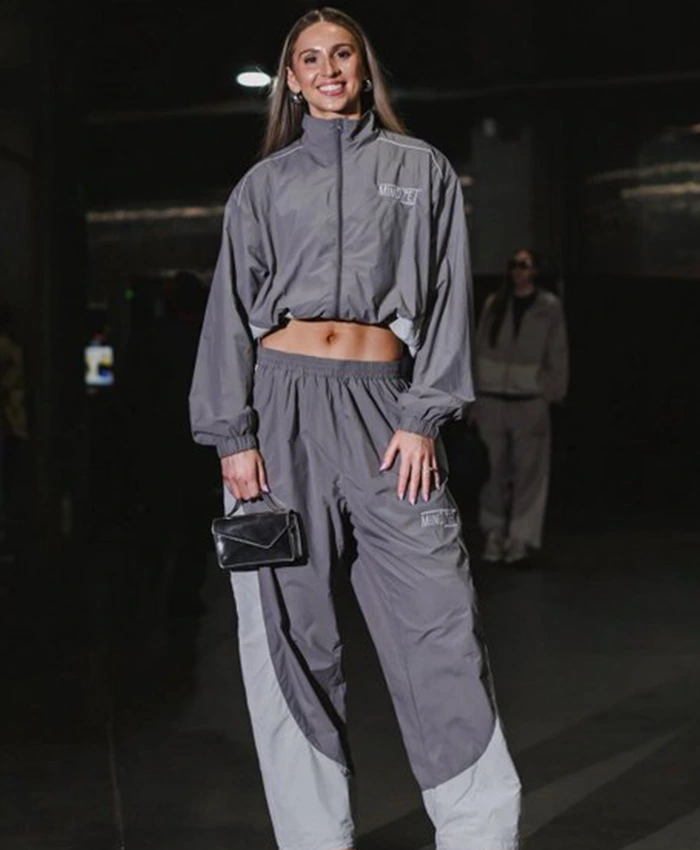Miela Sowah Pre-Game Tunnel Grey Tracksuit