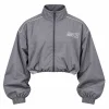 Miela Sowah WNBA Pre-Game Tunnel 2026 Grey Zip-up Tracksuit Front