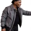 Mike Tyson TV Series Tyson 2026 Grey Suede Shearling Bomber Jacket
