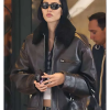Milan Fashion Week Amelia Gray Hamlin Leather Jacket