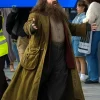 Movie Harry Potter Rubeus Hagrid Nick Frost Green Cotton Coat On Sale