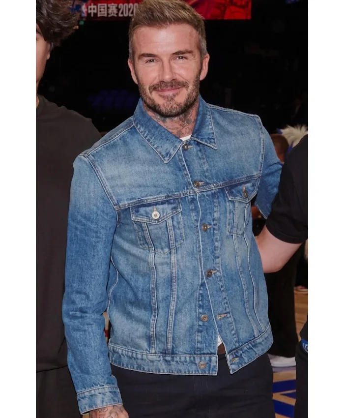 NBA China Games David Beckham Denim Jacket