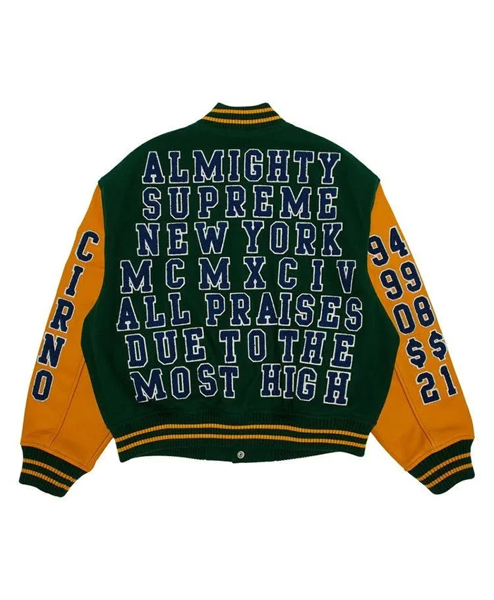 NFL San Francisco 49ers 2026 Upton Stout Supreme Praises Varsity Jacket Back