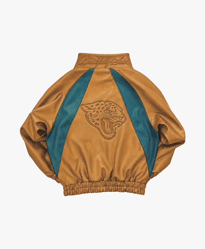 NFL x Jeff Hamilton x Beautifully Said Jacksonville Jaguars Kru Leather Track Jacket