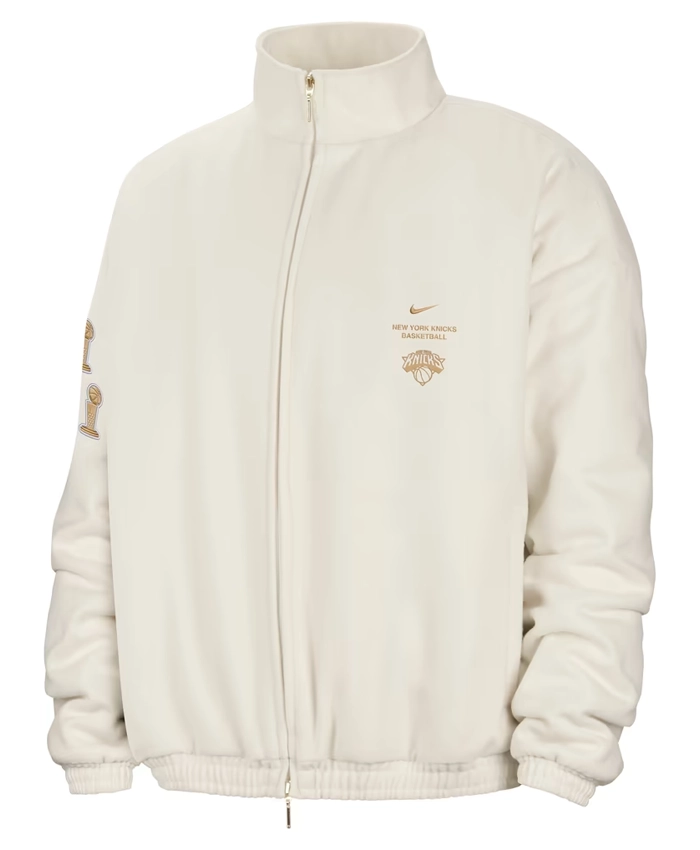 NY Knicks Nike 2026 Champions Cream Full-Zip Jacket