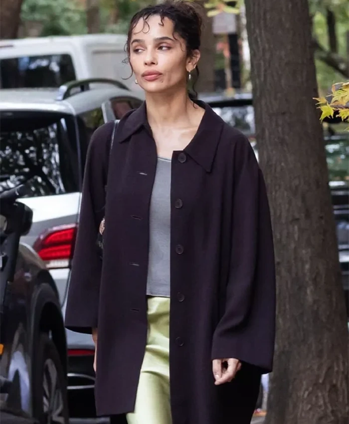 New York City 2026 Zoe Kravitz Black Coat On Sale