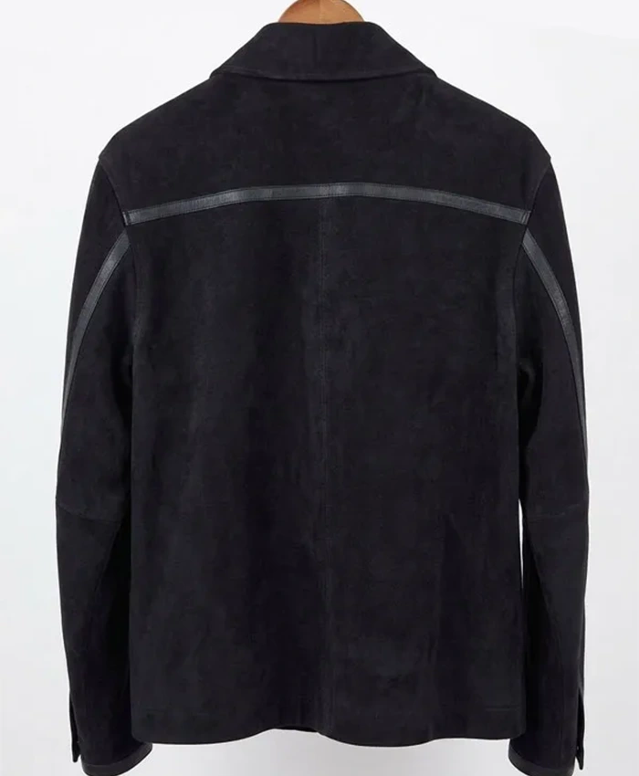 Nicholas Duvernay Movie The Love Hypothesis 2026 Jeremy Langley Black Suede Jacket Front