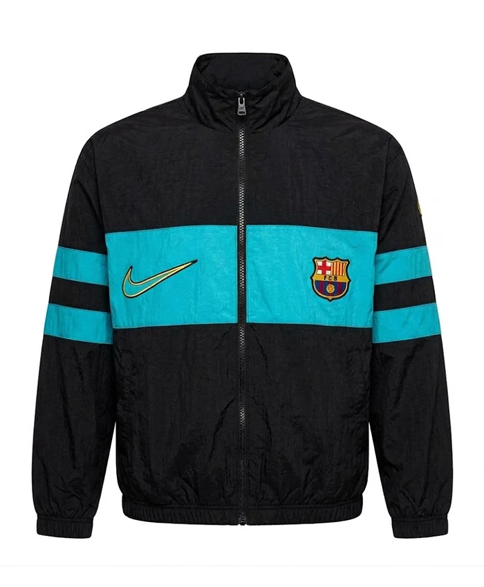 Nike X FC Barcelona 2026 Kelly Oubre Black and Blue Track Jacket