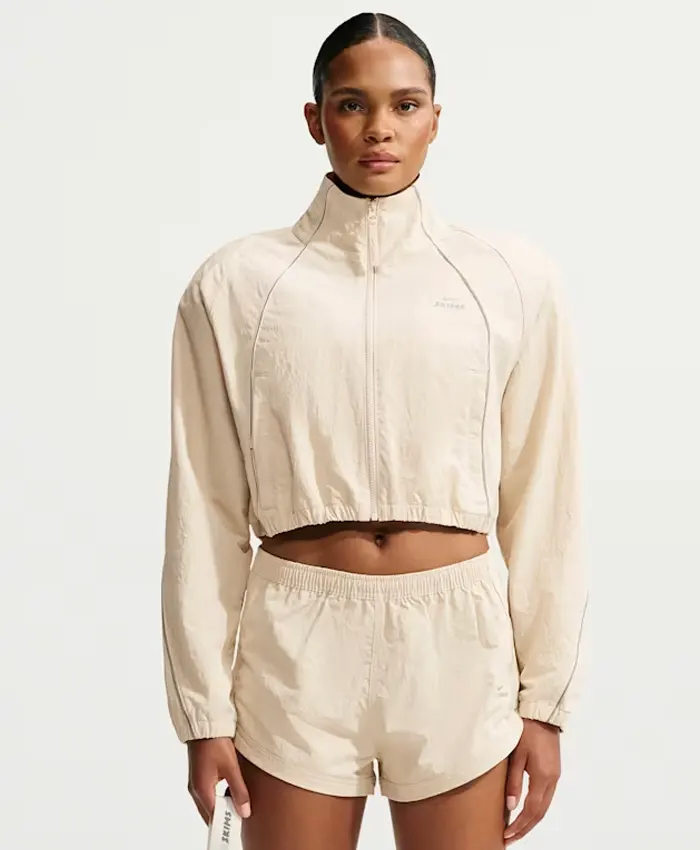 Nike X SKIMS Crunchy Nylon Cropped Jacket Cream