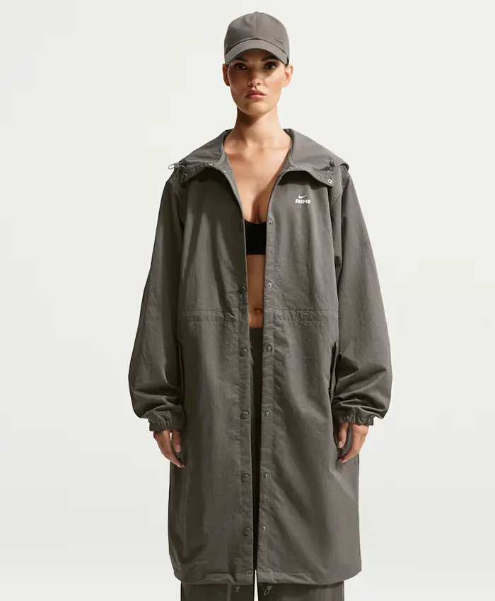 Nike X SKIMS Crunchy Nylon Hooded Parka Coat
