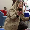 North Carolina Camp Lejeune Visit Military Families First Lady Melania Trump Beige Jacket