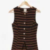 Olga Petsa TV Series Crew Girl 2026 Juliet Morny Striped Button Up Vest