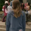Olive Smith Movie The Love Hypothesis 2026 Lili Reinhart Grey Hooded Jacket Back