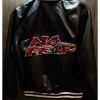 Opium x No Fear Capsule Collection Playboi Carti Black Leather Bomber Jacket