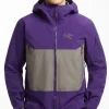 Order Now Arc’teryx Sabre Purple Hooded Jacket On Sale Front View