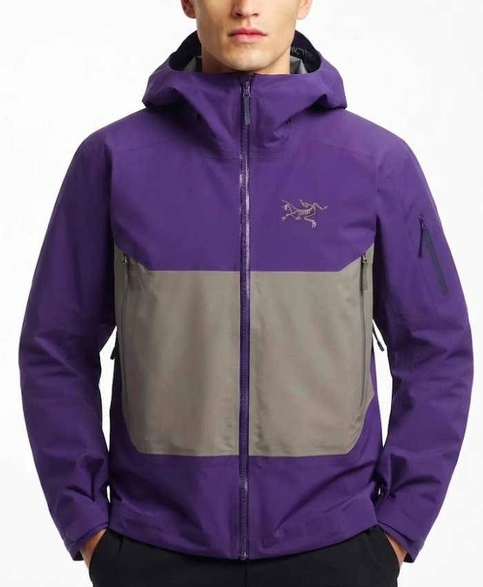 Order Now Arc’teryx Sabre Purple Hooded Jacket On Sale Front View