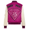 Order Now Baby Phat Anniversary White and Pink Varsity Jacket