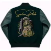 Order Now Behold the Green and Gold Custom Wool with Leather Sleeves Letterman Varsity Jacket