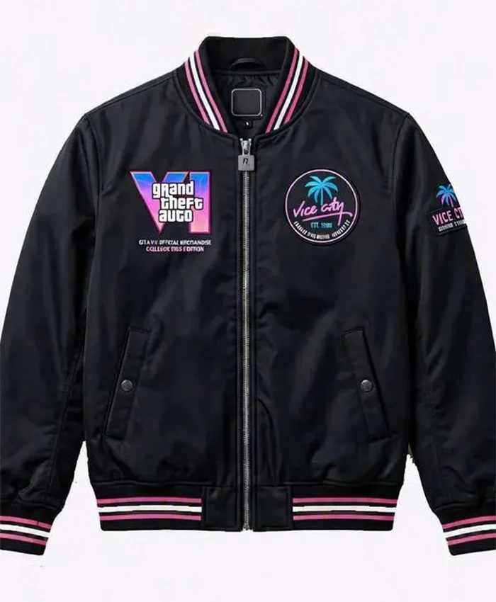 Order Now Grand Theft Auto VI Vice City State Event Edition Black Bomber Jacket