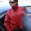 Order Now Lola Tung Balenciaga Paris Fashion Week Show Red Leather Jacket