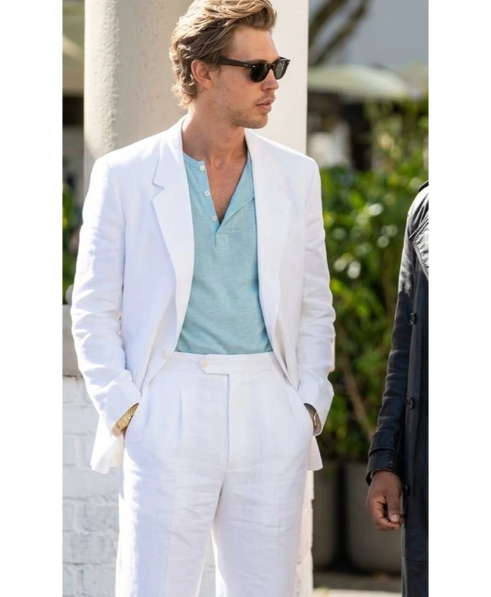 Order Now MIAMI VICE '85 X Austin Butler White Suit On Sale