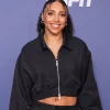 Order Now Summit Los Angeles 2026 Azzi Fudd Black Cropped Jacket Front