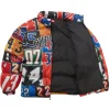 Order Now Supreme Mesh Jersey Multicolor Puffer Jacket On Sale