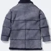Order Now Supreme x Martine Rose Jeff Hamilton Shearling Suede Coat at Discounted Price Grey Back