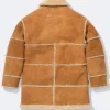 Order Now Supreme x Martine Rose Jeff Hamilton Shearling Suede Coat at Discounted Price Tan Back