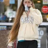 Order Now Vivian Jenna Wilson Beige Zip-up Hooded Jacket On Sale