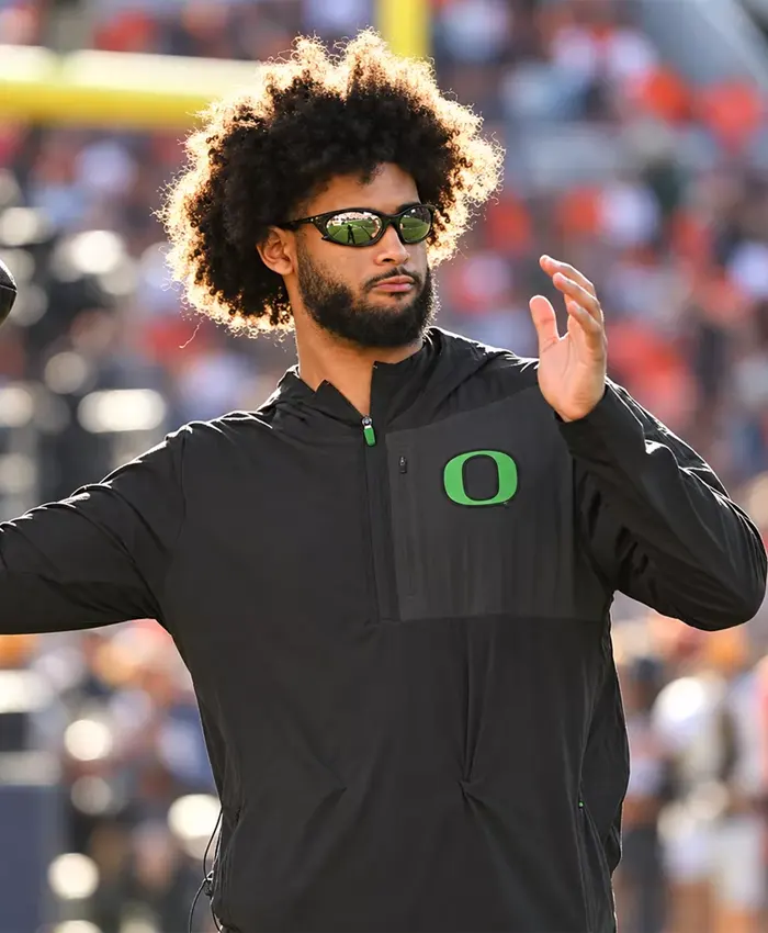Oregon Ducks Dante Moore Black Jacket
