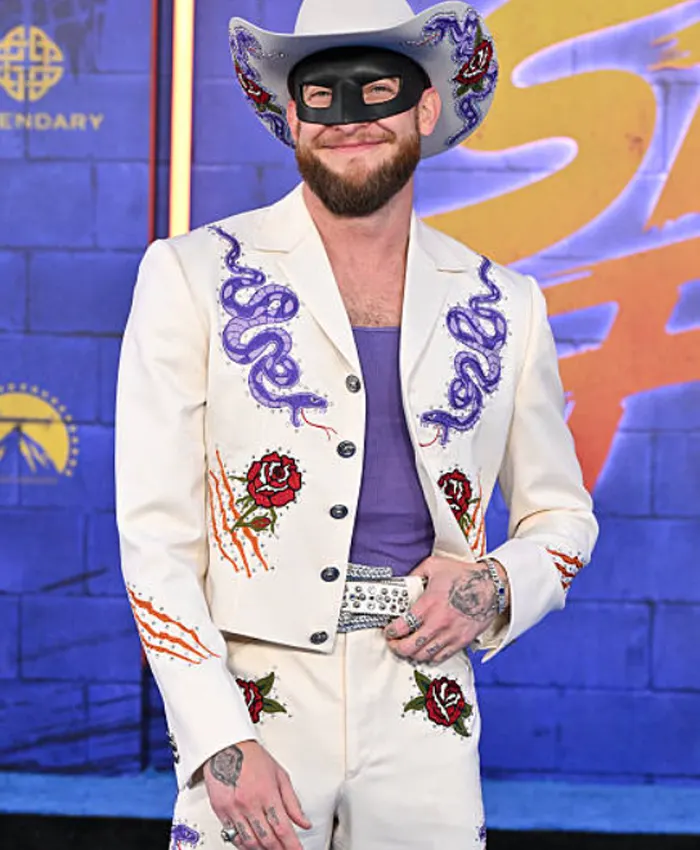 Orville Peck Street Fighter Premiere White Suit