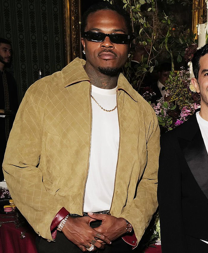 Paris Fashion Week 2026 Gunna Tan Suede Leather Jacket