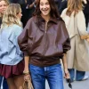 Paris-Fashion-Week-2026-Shailene-Woodley-Brown-Leather-Jacket
