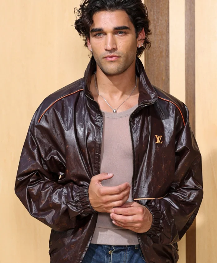 Paris Fashion Week Josh Heuston LV Leather Jacket