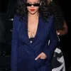 Paris Night Out 2026 Rihanna Navy Blue Striped Blazer