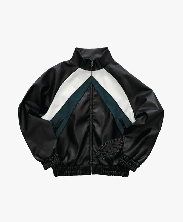 Philadelphia Eagles Kru Leather Track Jacket
