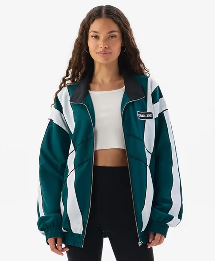Philadelphia-Eagles-Off-Season-x-NFL-Womens-Midnight-Green-Windbreaker-Jacket-for-sale