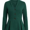 Phoebe Fox TV Series War 2026 Serena Byrne Green Wool Blend Jacket