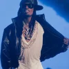 Playboi Carti Performed at ComplexCon 2026 Black Leather Jacket Front