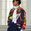 Polo Ralph Lauren SS27 Satin Peace And Love Multicolor Bomber Jacket