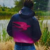 Prince Gyasi X Maison Martell Blue and Pink Zip-up Hooded Jacket