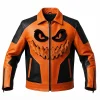 Pumpkin Jack-O-Lantern Halloween Leather Jacket