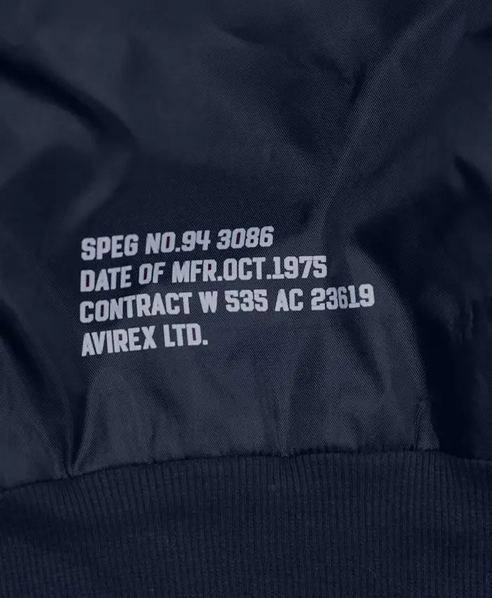 Purchase RADIO EVA x AVIREX MA-1 Classic Flight Detachable Hood Navy Blue Bomber Jacket