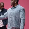 Pusha T Colors x Studios 2026 Grey Louis Vuitton Suede Leather Trucker Jacket