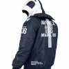RADIO EVA x AVIREX MA-1 Classic Flight Detachable Hood Navy Blue Bomber Jacket Buy now