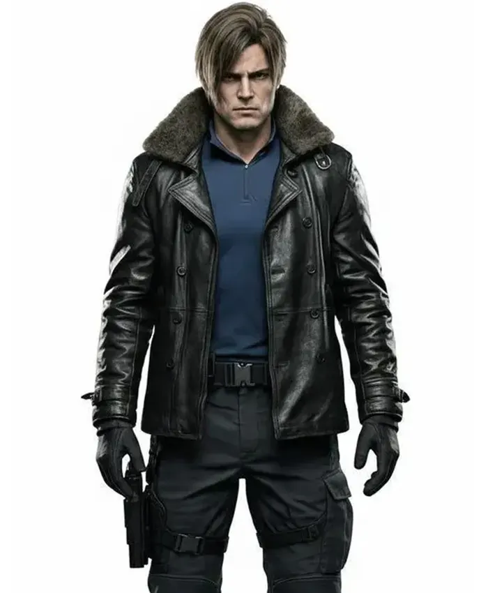 Resident Evil 9 Leon S Kennedy Black Leather Jacket
